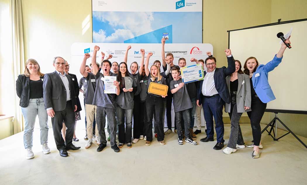 Erster Platz LandeswettbewerbSchülerfirma Waldorfschule Groenbenzell