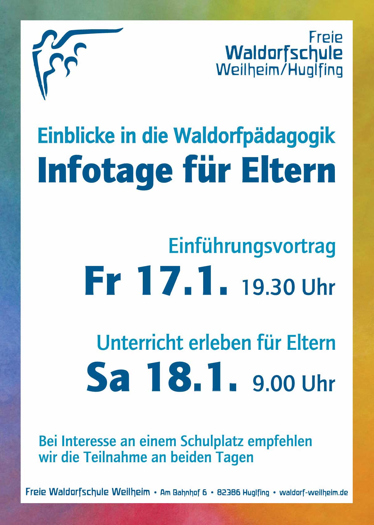 Waldorfschule Weilheim Infowochenende